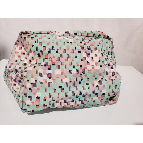 Fossil Keyper EW Shopper Tote Seafoam Blue Coral Multi Large Shoulder Bag 2017 - Picture 5 of 15